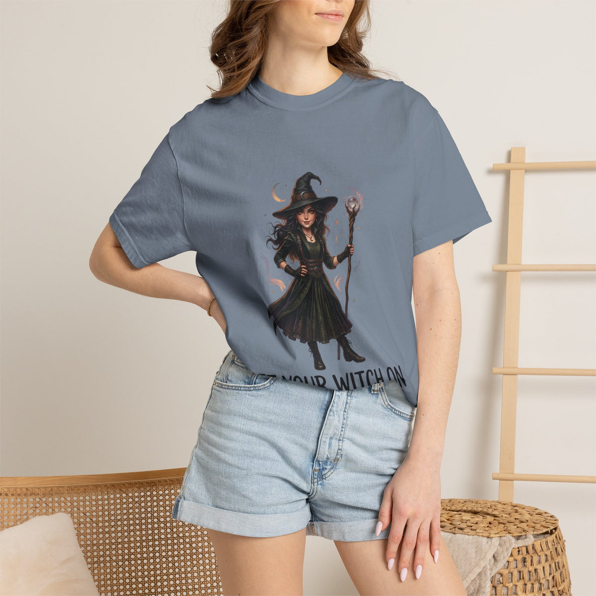 Witch Graphic T-Shirt — "Get Your Witch On" Halloween Tee