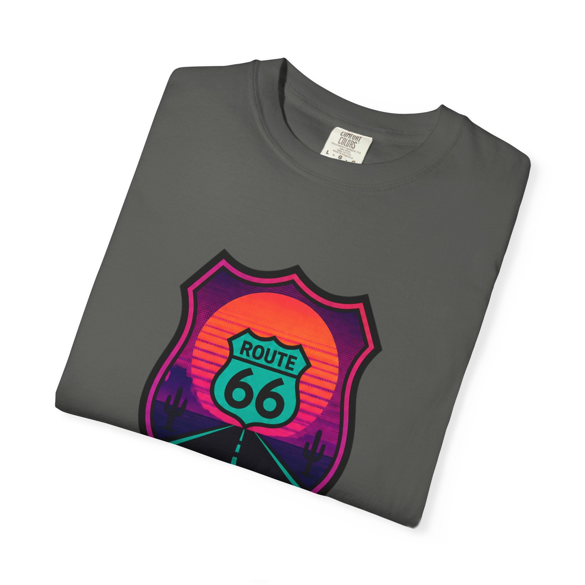 Route 66 Sunset T‑Shirt — Retro Roadtrip Graphic Tee