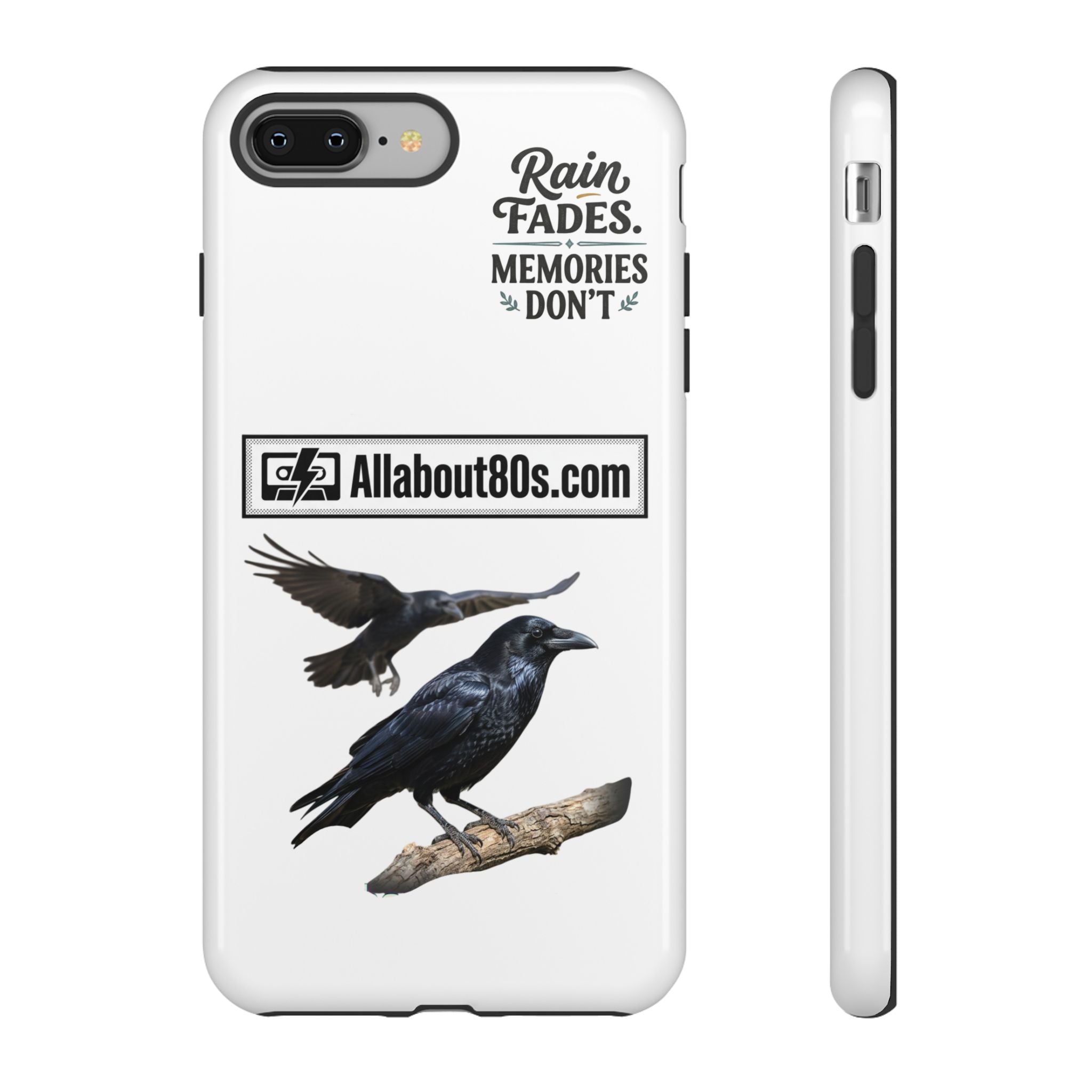 Raven Flight Phone Case — Protective iPhone Case with Black Crow Design