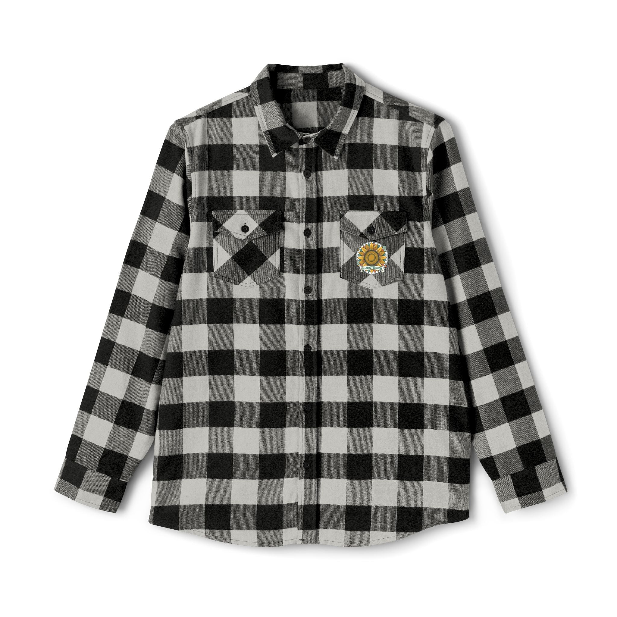 Black & White Buffalo Plaid Flannel Shirt