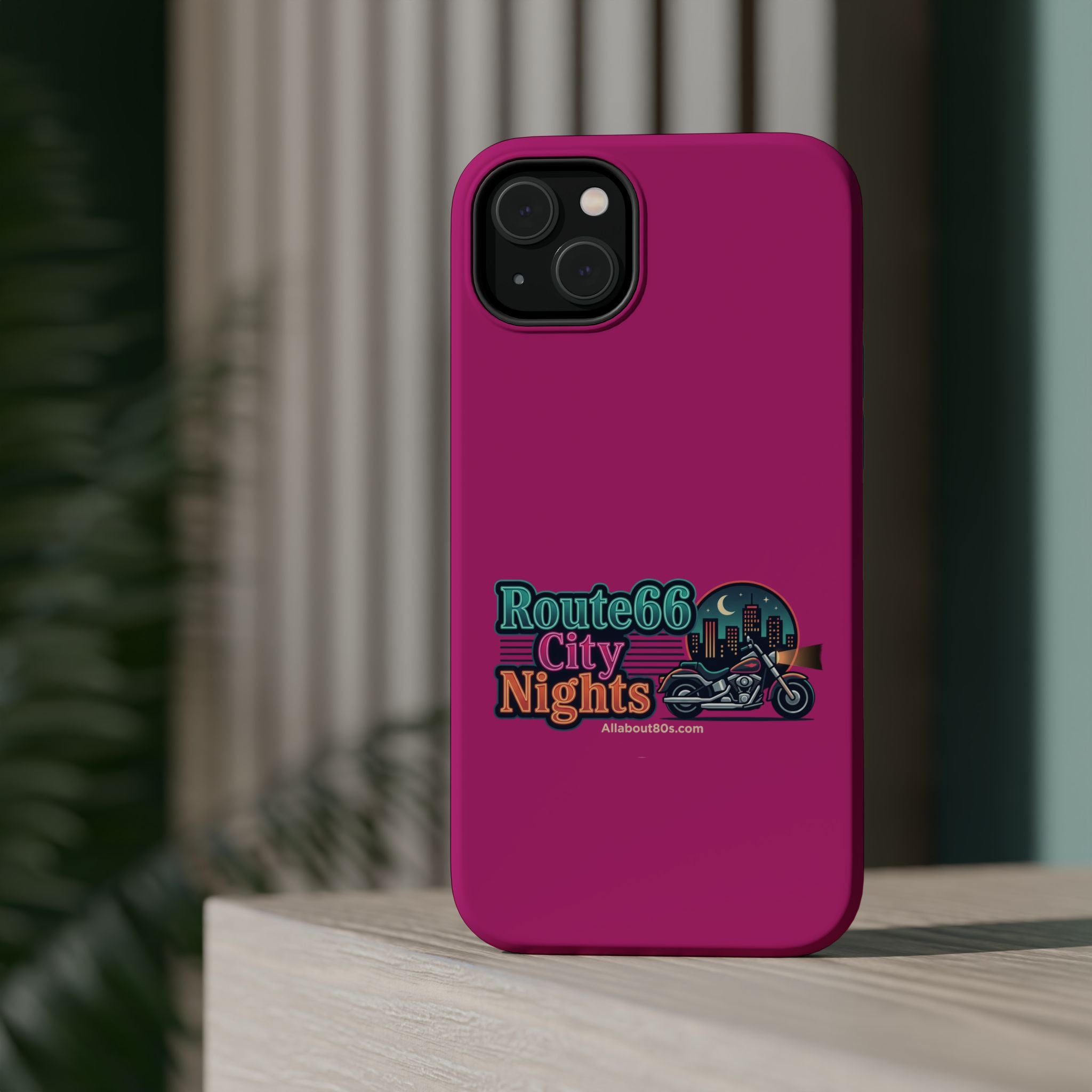 Phone Case — 'Route 66 City Nights' Magnetic Impact-Resistant Case