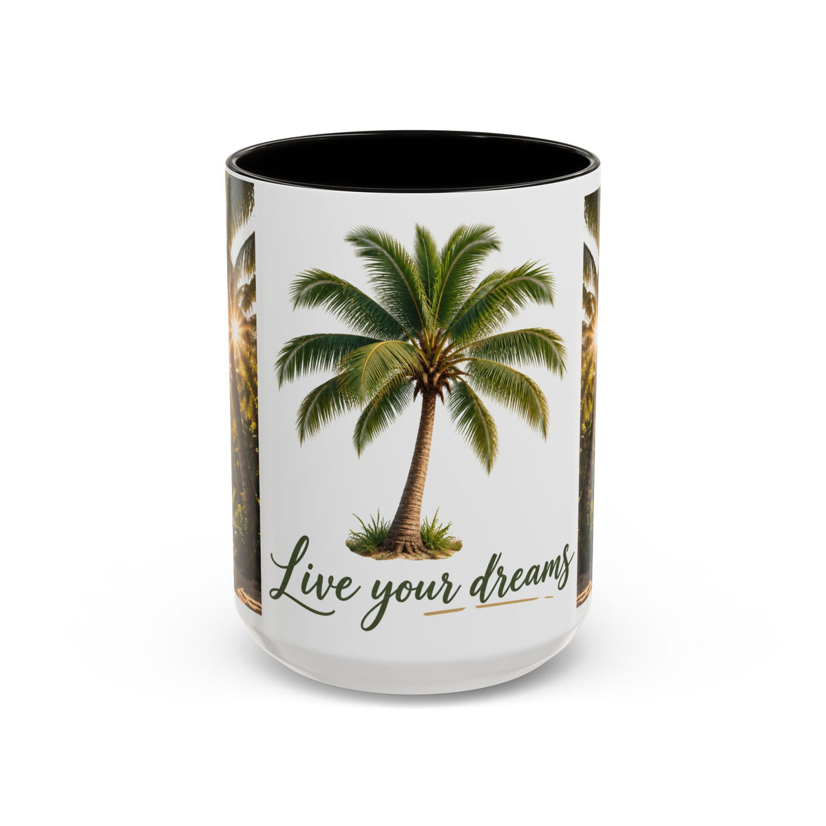 Live Your Dreams Palm Tree Mug