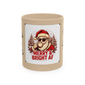 Merry & Bright AF Christmas Santa Ceramic Mug