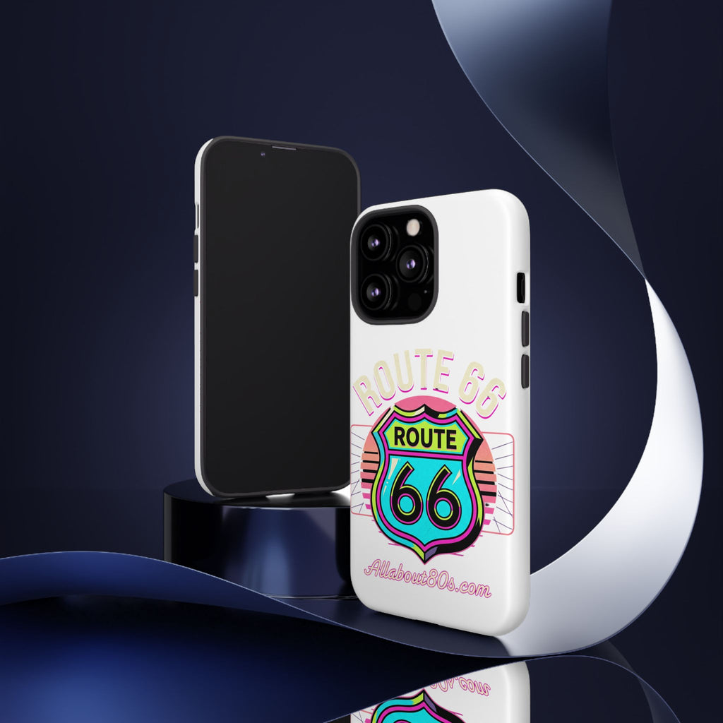 Route 66 Neon Phone Case — Retro Road Trip iPhone Cover