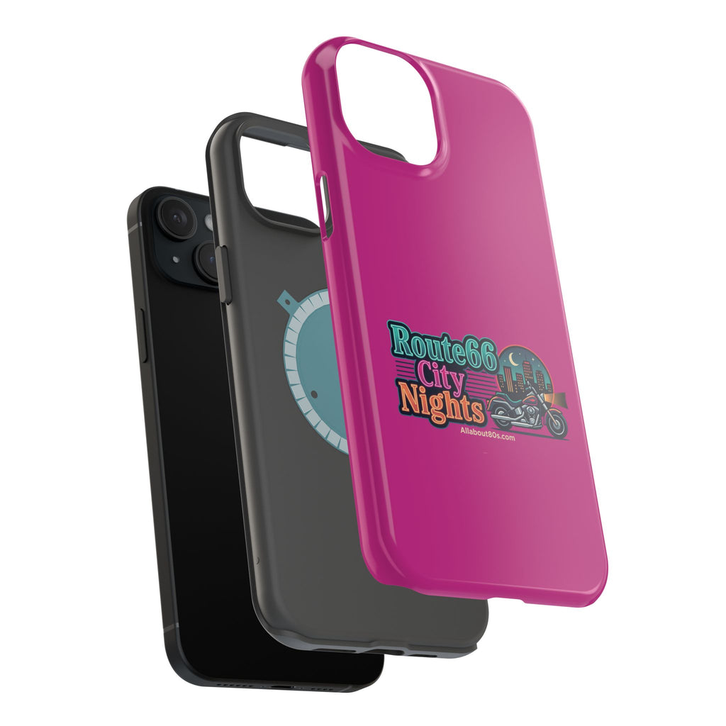 Phone Case — 'Route 66 City Nights' Magnetic Impact-Resistant Case