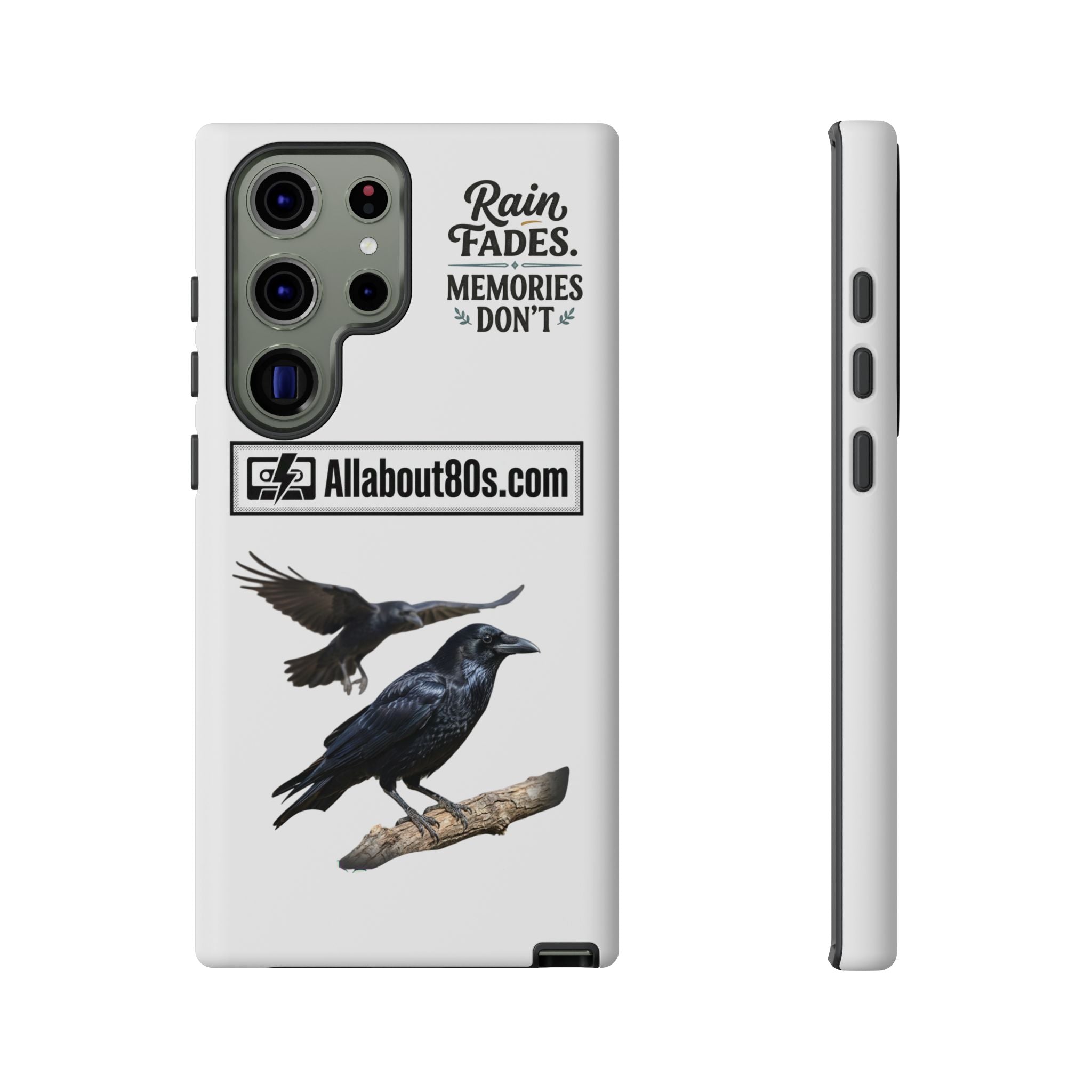 Raven Flight Phone Case — Protective iPhone Case with Black Crow Design
