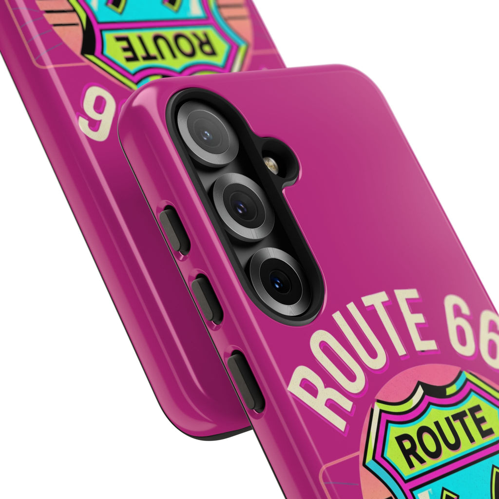 Route 66 Phone Case — Retro Neon Road Trip iPhone Cover