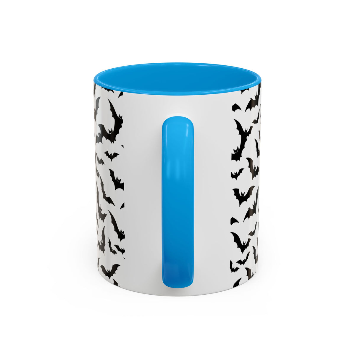 Halloween Haunted Castle Coffee Mug — Colorful Bat Pattern 11oz/15oz