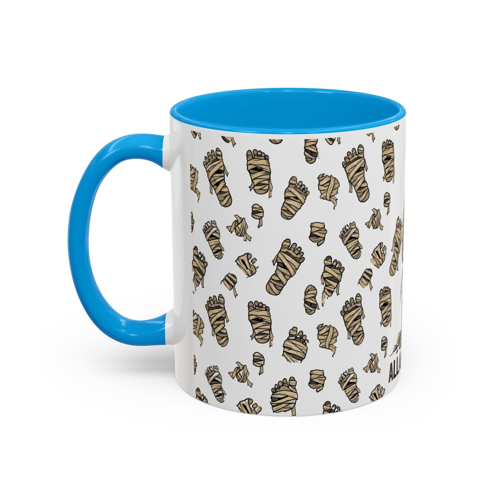 Mummy Pattern Coffee Mug (11oz & 15oz) – Retro Monster Tea Cup with AllAbout80s.com Design