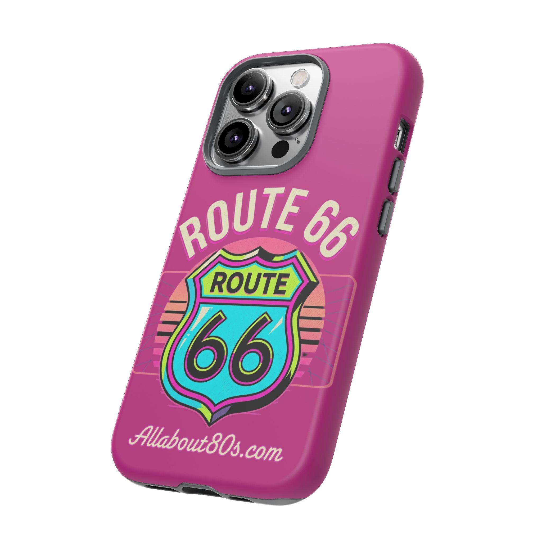 Route 66 Phone Case — Retro Neon Road Trip iPhone Cover