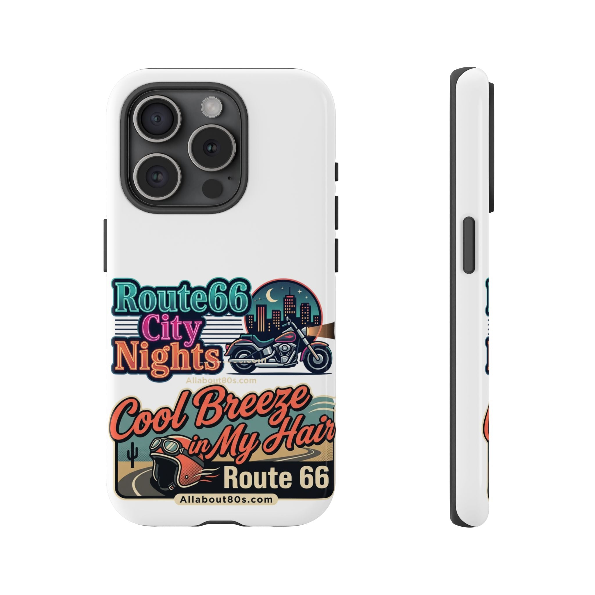 Phone Case — Route 66 City Nights Motorcycle Design