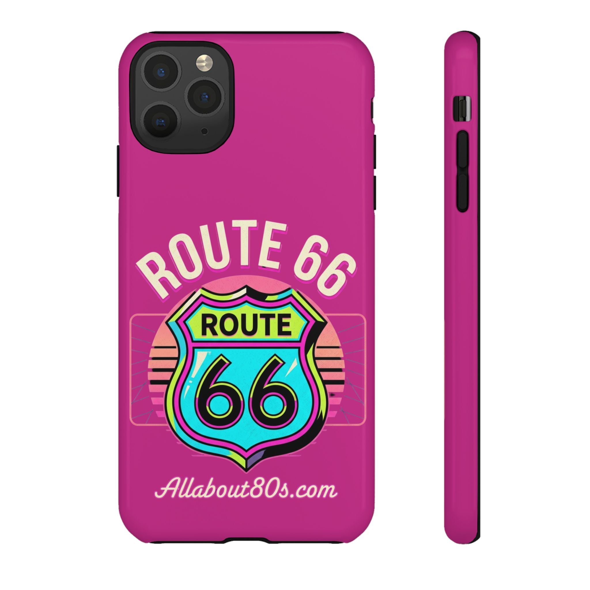 Route 66 Phone Case — Retro Neon Road Trip iPhone Cover