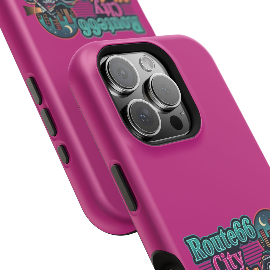Phone Case — 'Route 66 City Nights' Magnetic Impact-Resistant Case