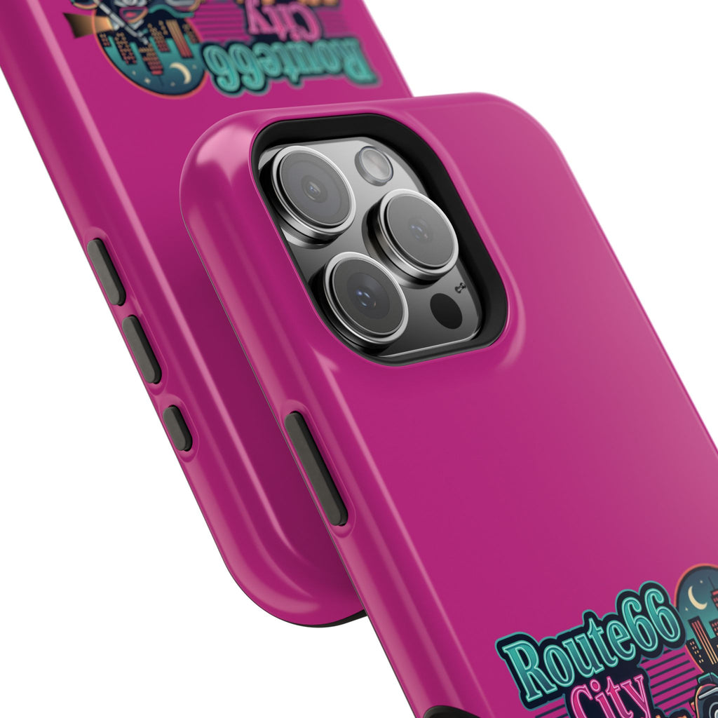 Phone Case — 'Route 66 City Nights' Magnetic Impact-Resistant Case