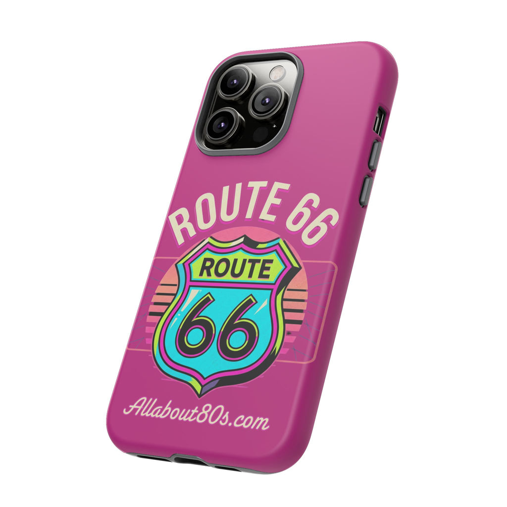 Route 66 Phone Case — Retro Neon Road Trip iPhone Cover