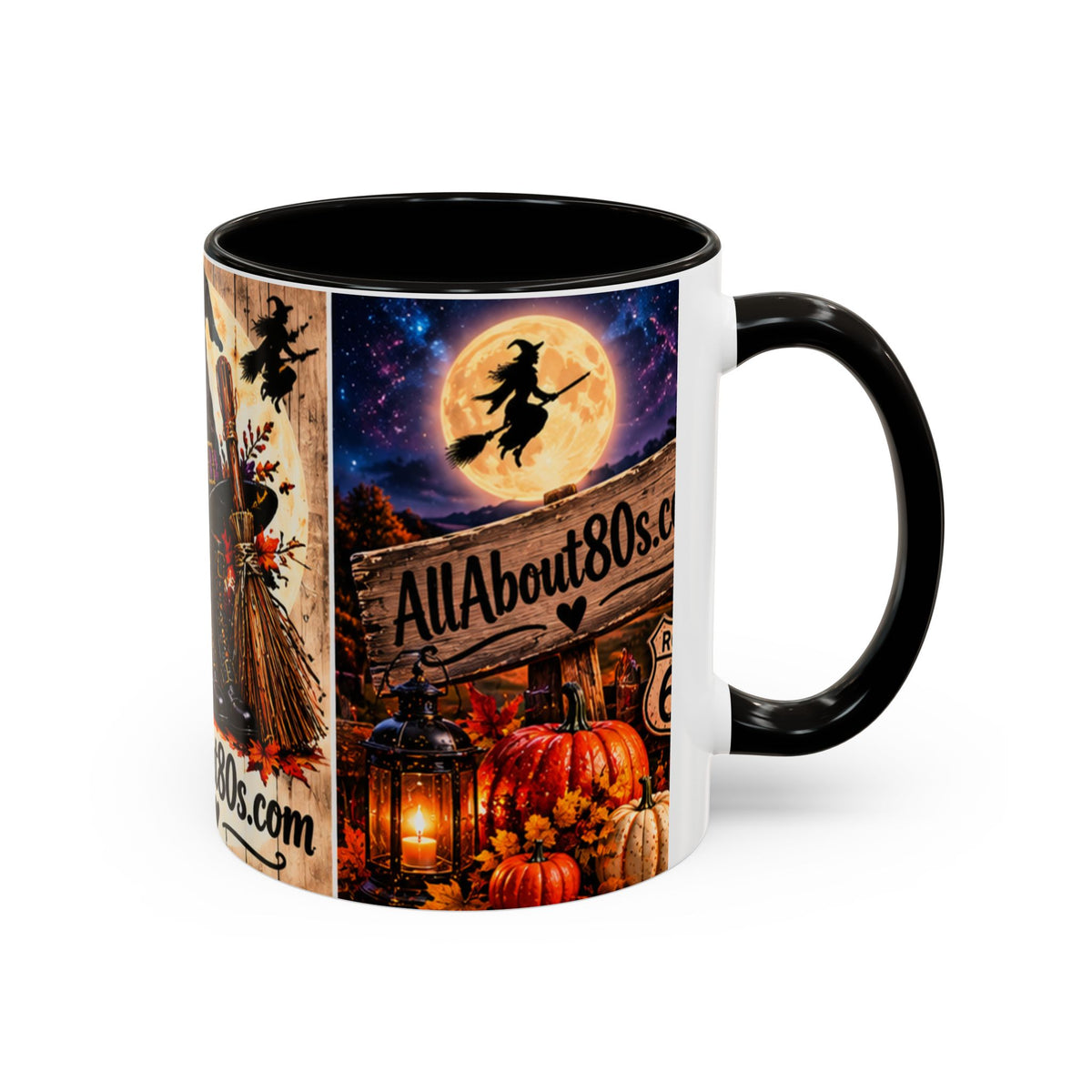 Halloween Witch Scene Coffee Mug — AllAbout80s.com Pumpkin & Moon 11oz/15oz
