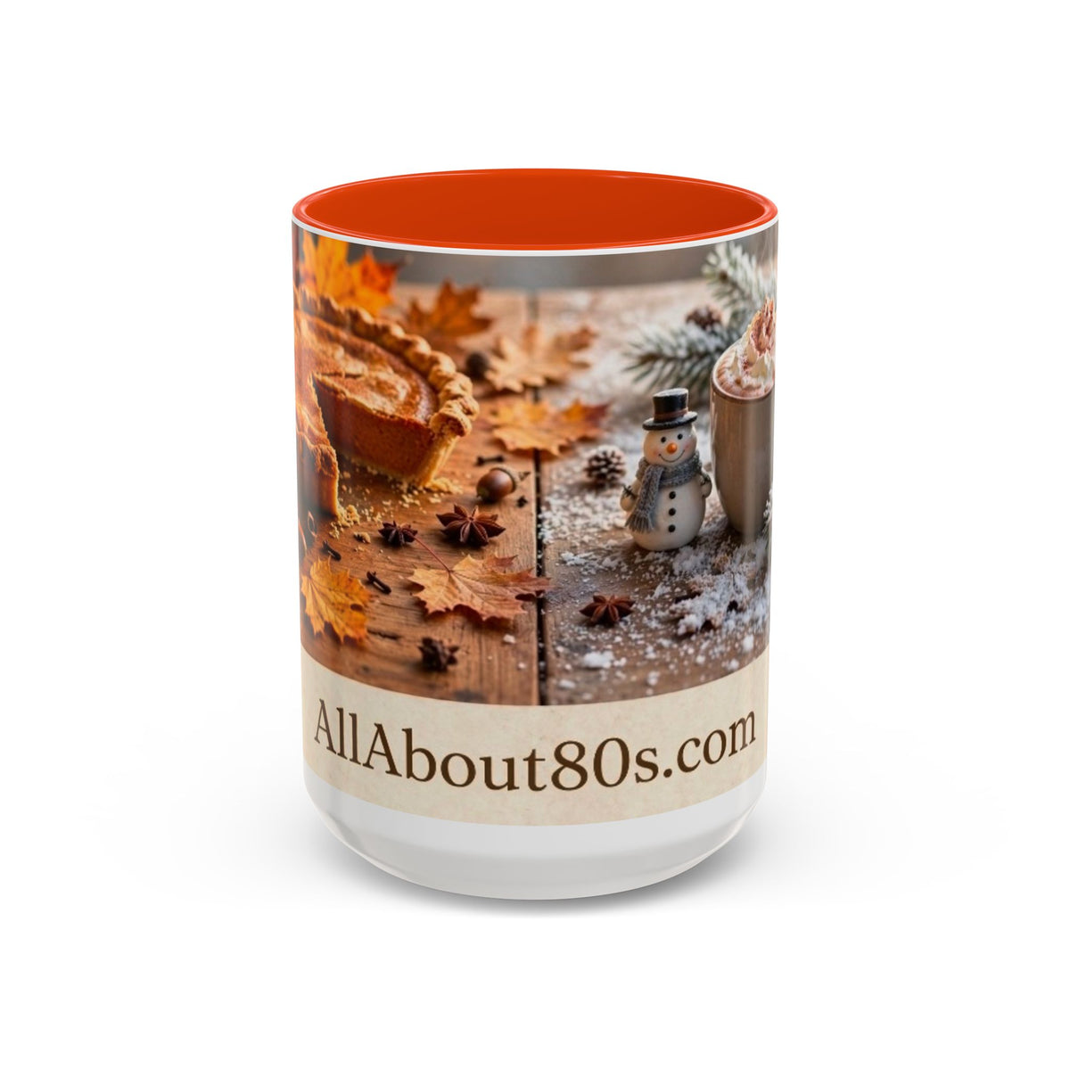 AllAbout80s Seasonal Coffee Mug (11oz/15oz) — Autumn & Winter Cozy Hot Cocoa Design