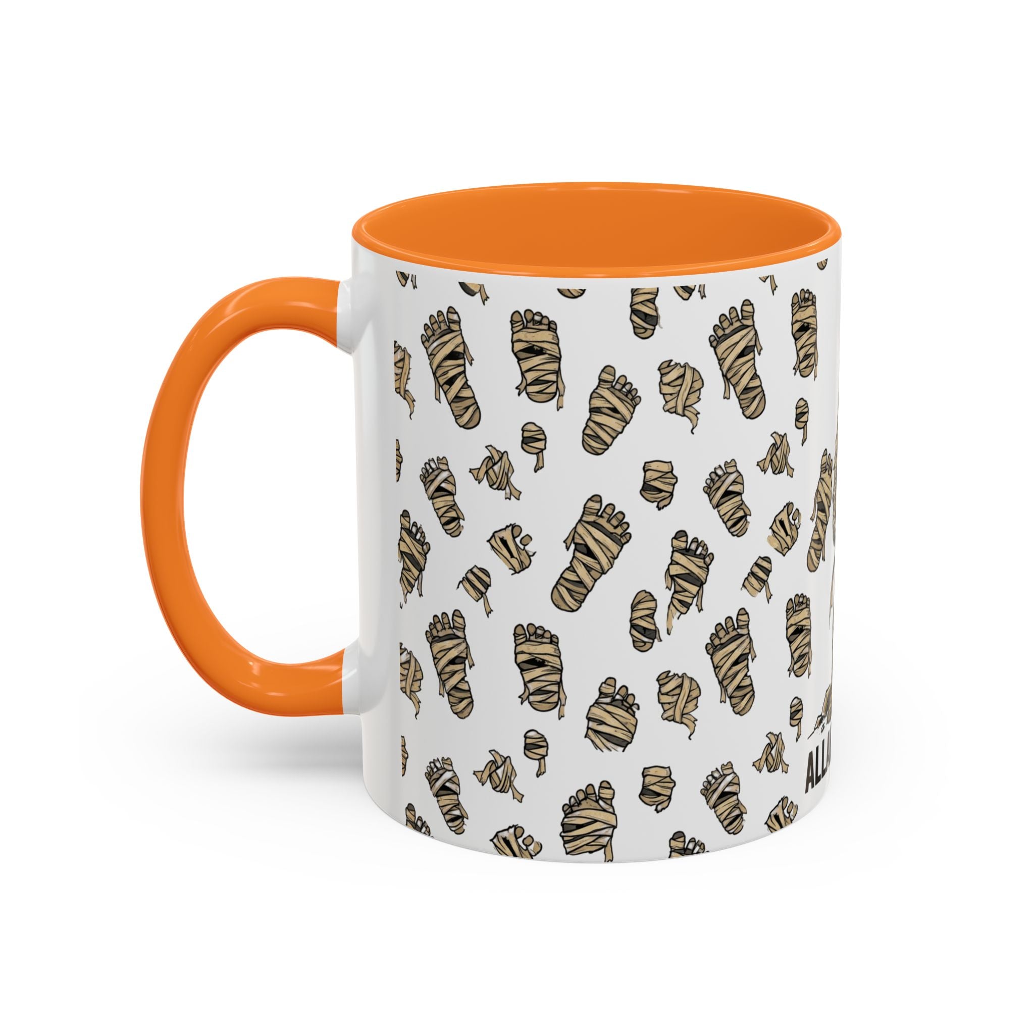 Mummy Pattern Coffee Mug (11oz & 15oz) – Retro Monster Tea Cup with AllAbout80s.com Design