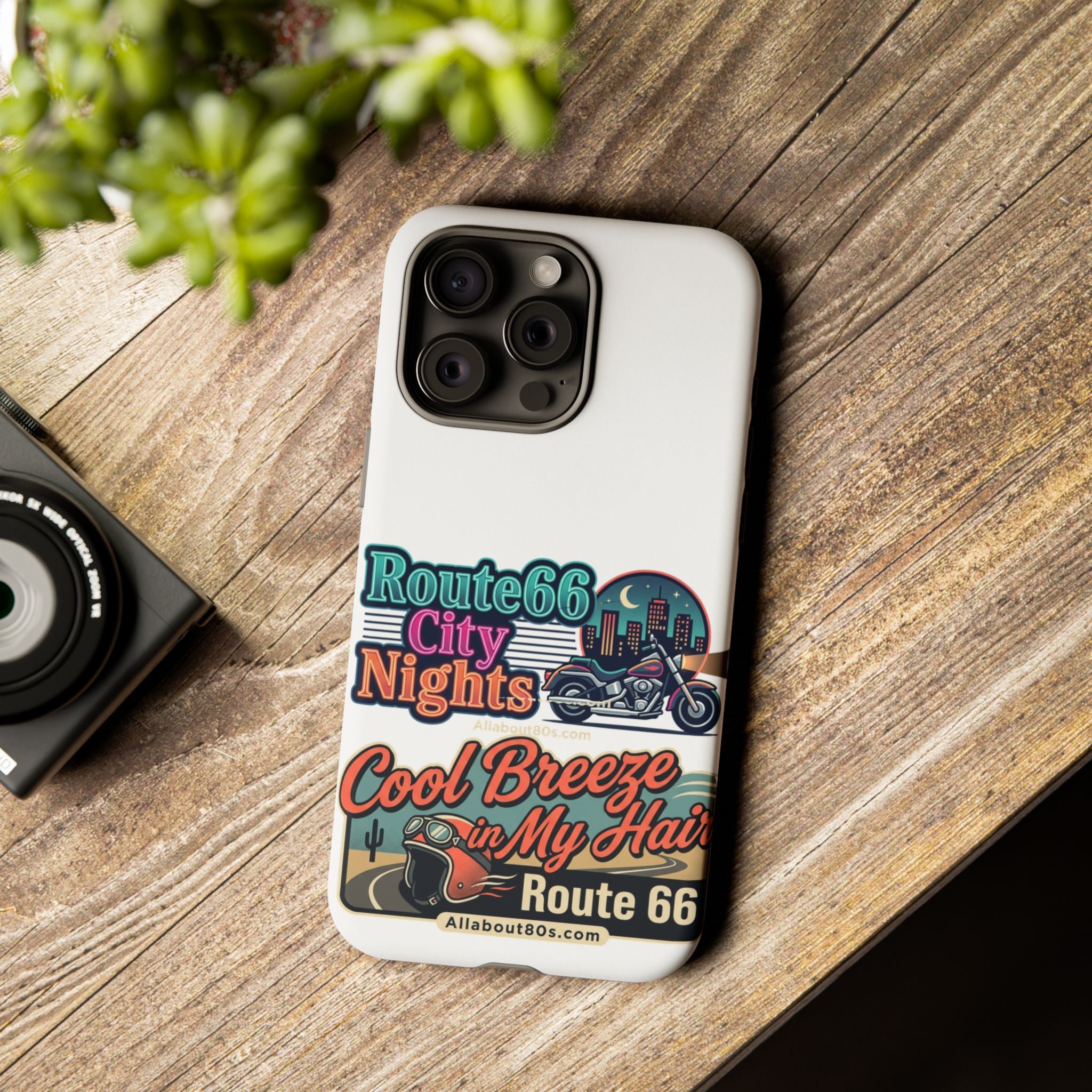 Phone Case — Route 66 City Nights Motorcycle Design