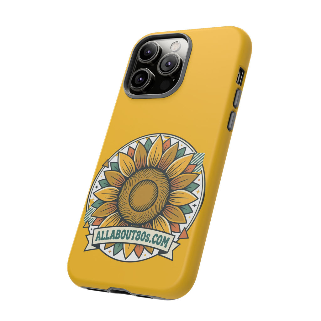 Sunflower Logo Phone Case — AllAbout80s.com Yellow Protective Cover