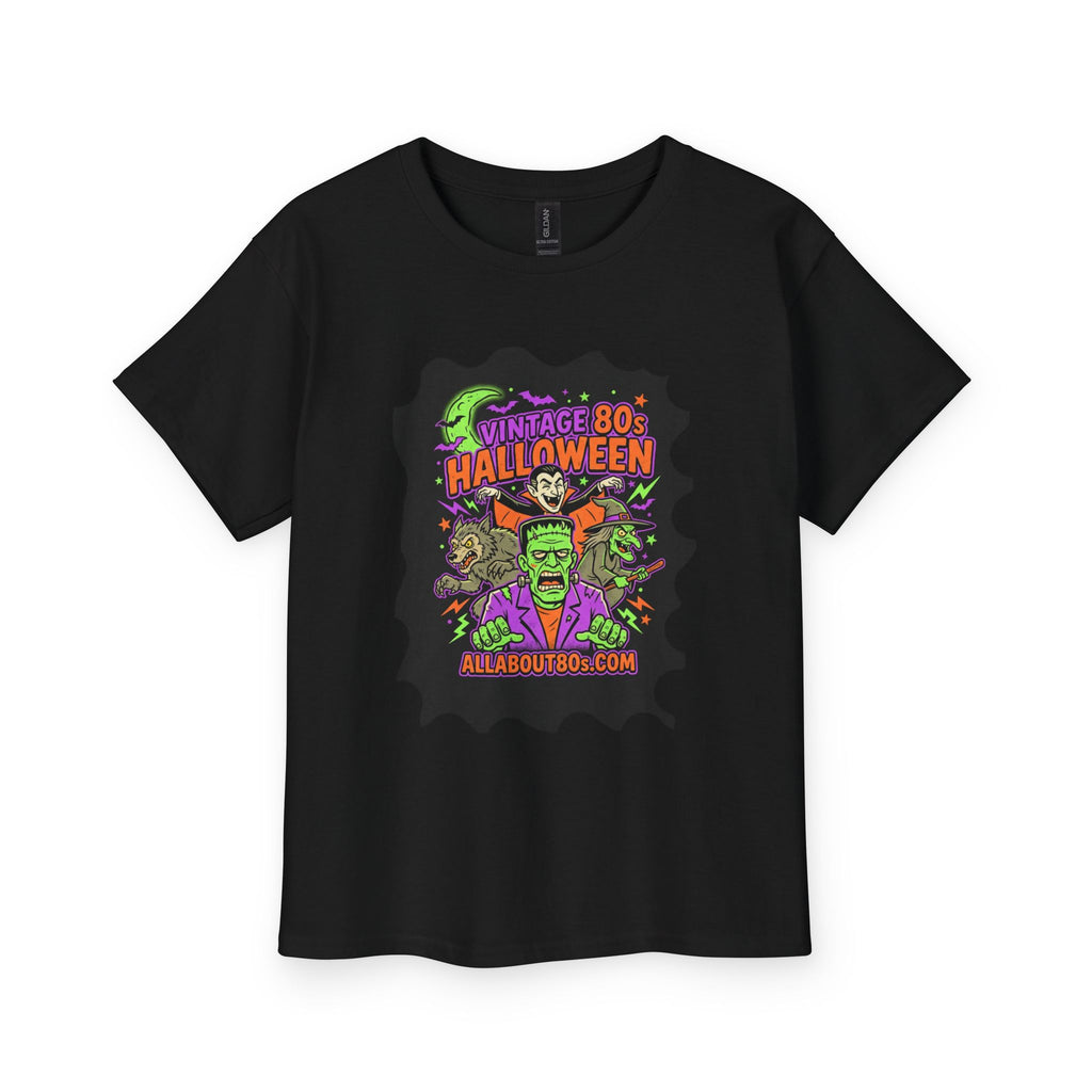 Youth Tee — Vintage 80s Halloween Monster Graphic