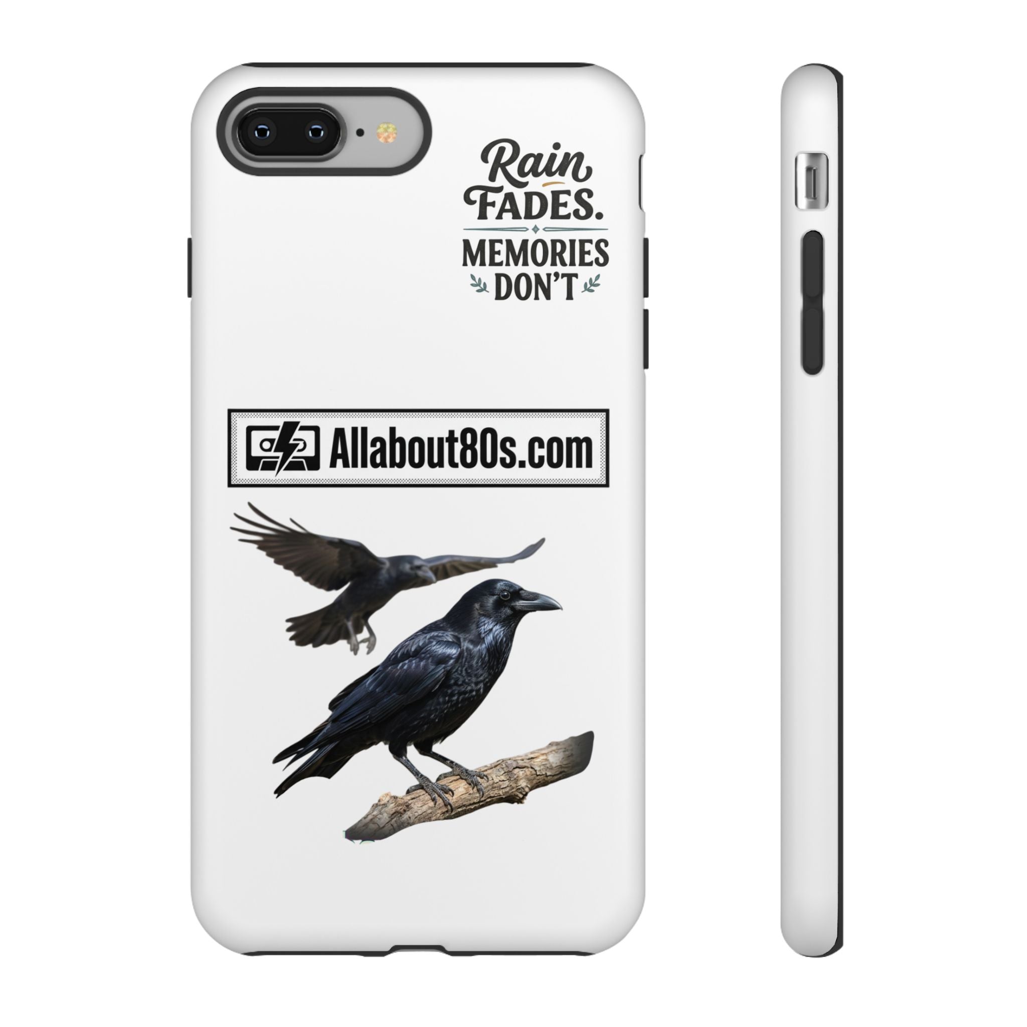 Raven Flight Phone Case — Protective iPhone Case with Black Crow Design