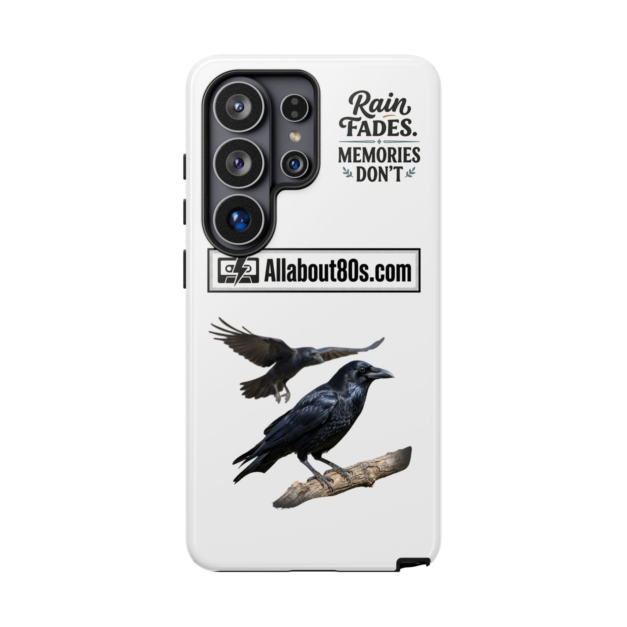 Raven Flight Phone Case — Protective iPhone Case with Black Crow Design