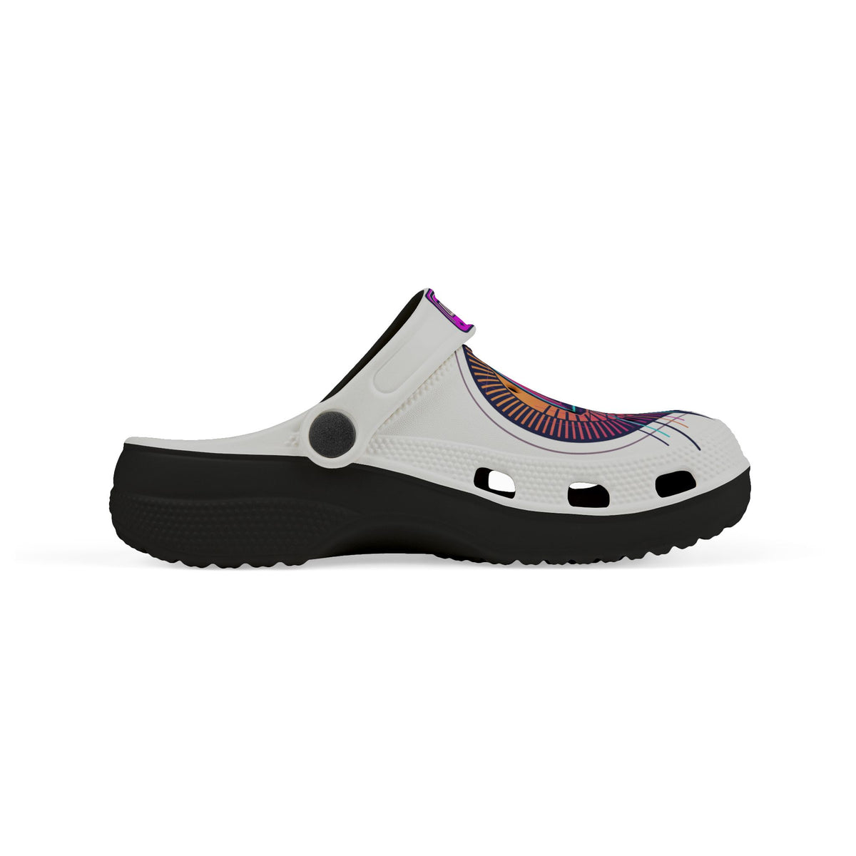 Kids' 80s Lightning Bolt Foam Clogs – Retro Neon Graphic EVA Slip-Ons
