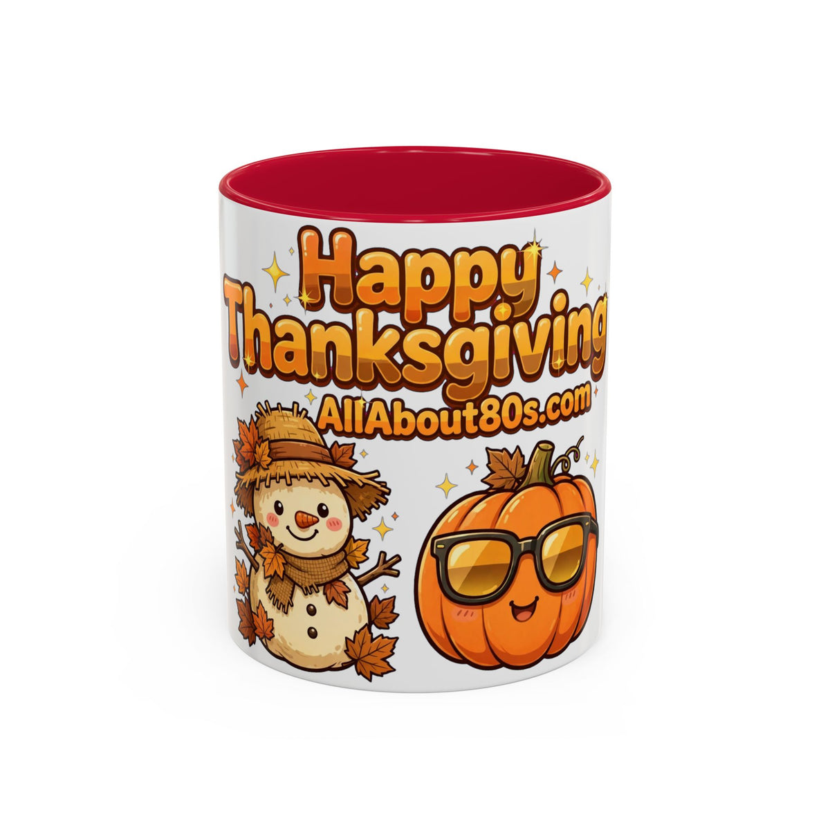 Happy Thanksgiving Pumpkin & Scarecrow Mug – Festive Fall Coffee Cup (11oz, 15oz)