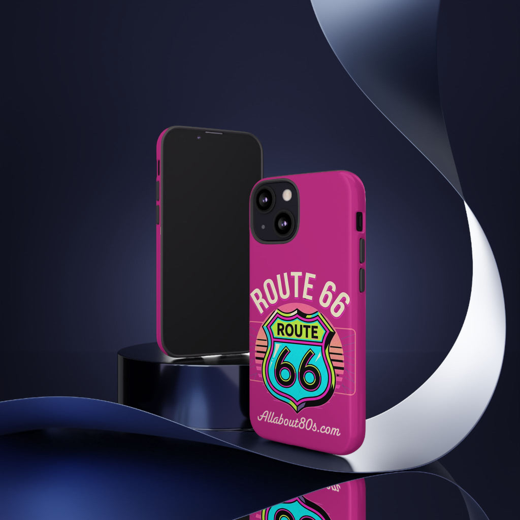 Route 66 Phone Case — Retro Neon Road Trip iPhone Cover