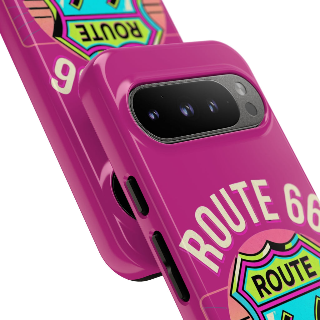 Route 66 Phone Case — Retro Neon Road Trip iPhone Cover