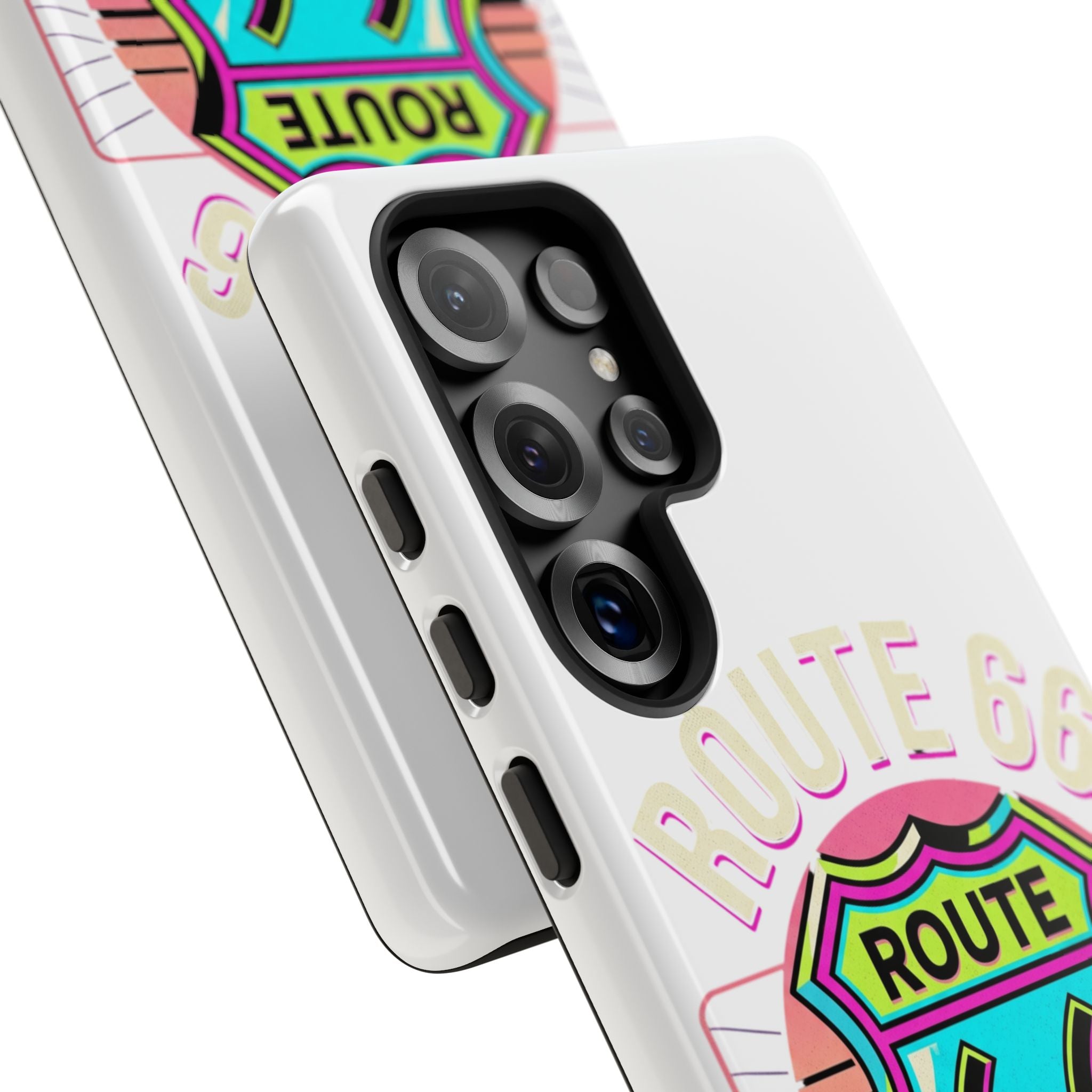 Route 66 Neon Phone Case — Retro Road Trip iPhone Cover