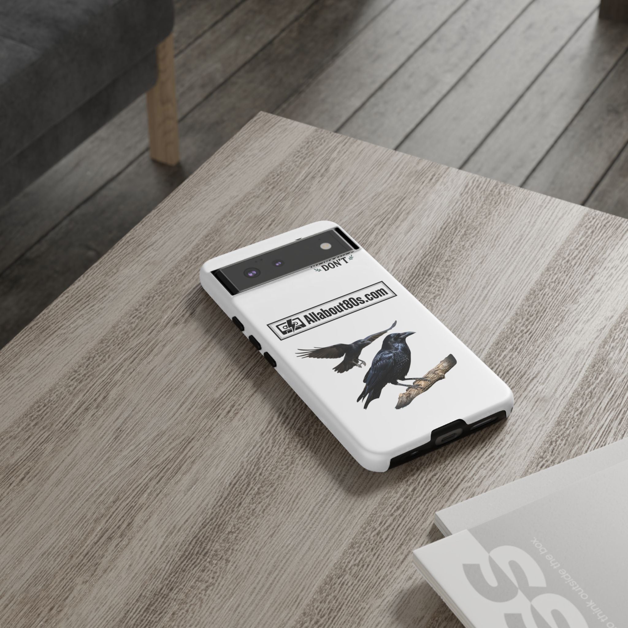 Raven Flight Phone Case — Protective iPhone Case with Black Crow Design