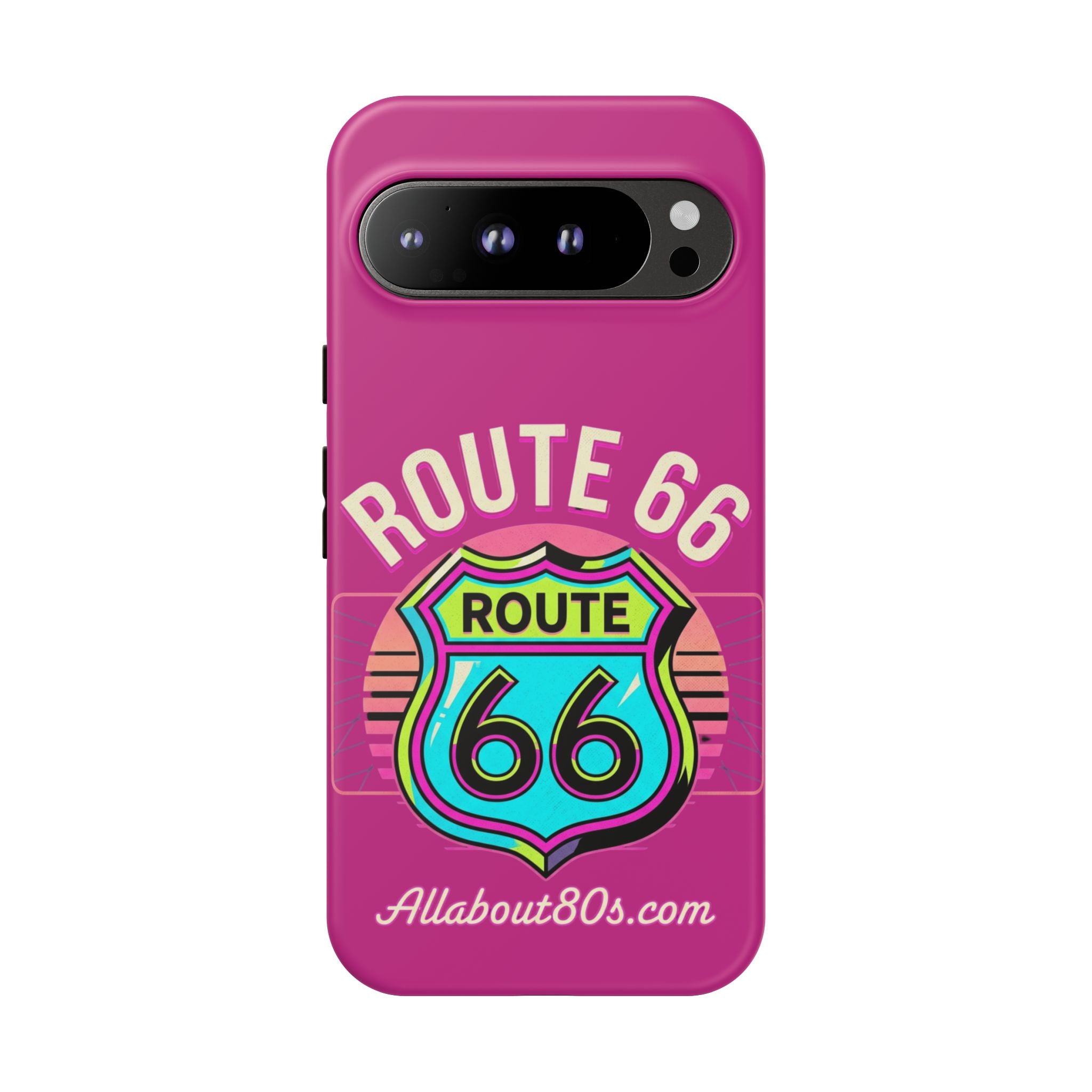 Route 66 Phone Case — Retro Neon Road Trip iPhone Cover