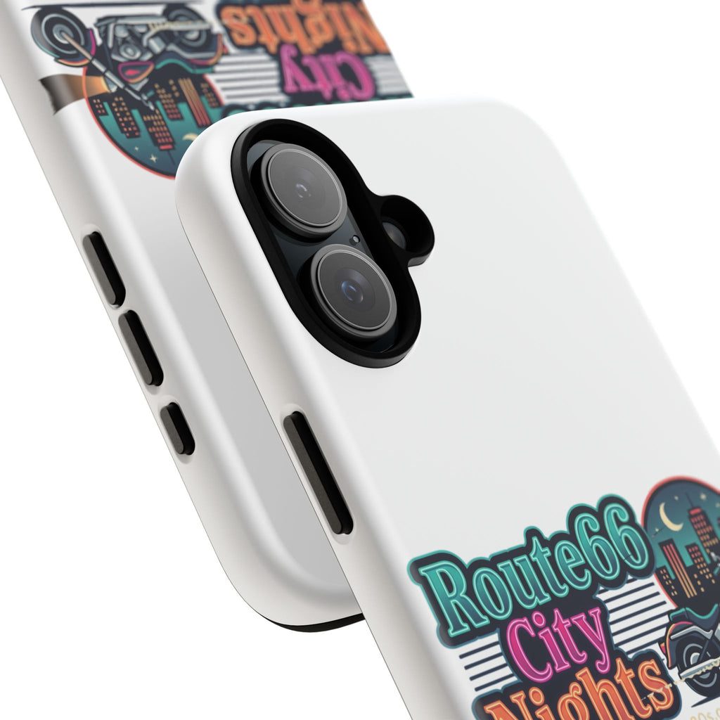 Phone Case — Route 66 City Nights Motorcycle Design