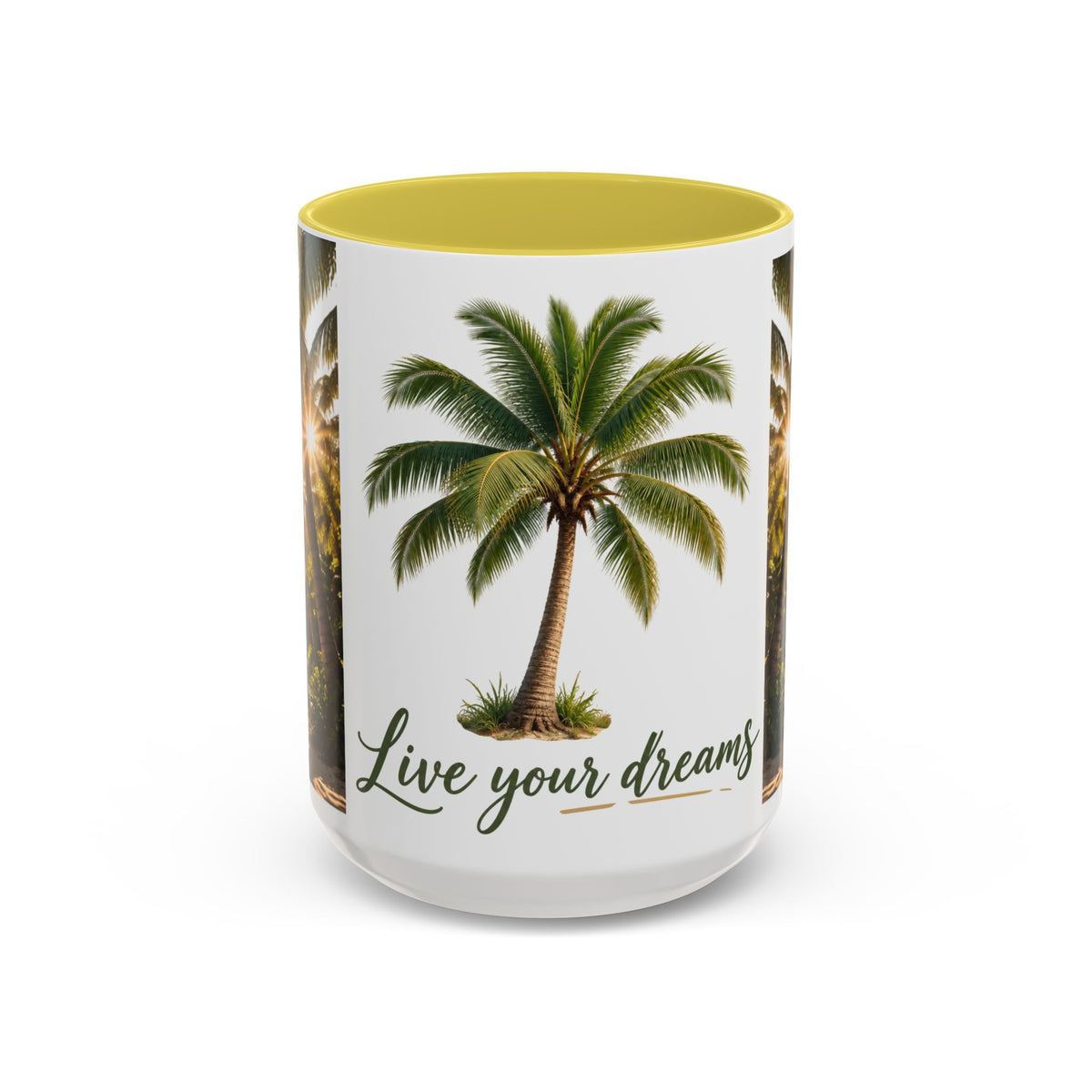 Live Your Dreams Palm Tree Mug