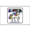 Faux Linen Fabric by Yard — Retro 'All About 80s' Rainbow Unicorn Print