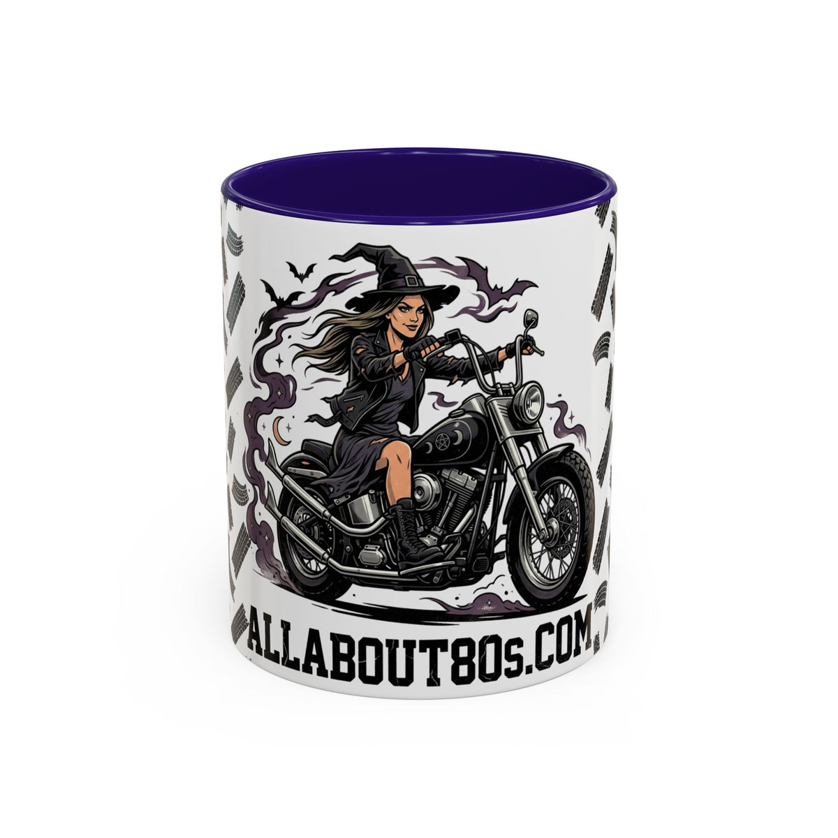 Witch Biker Mug – Motorcycle Witch Coffee Cup (11oz/15oz)
