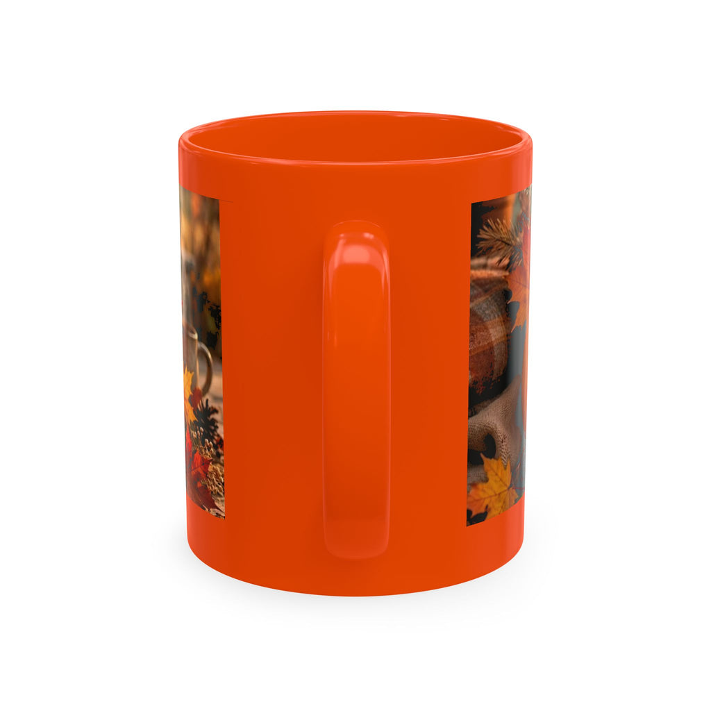Hello Fall Ceramic Mug — Cozy Pumpkin & Autumn Leaves Coffee Cup