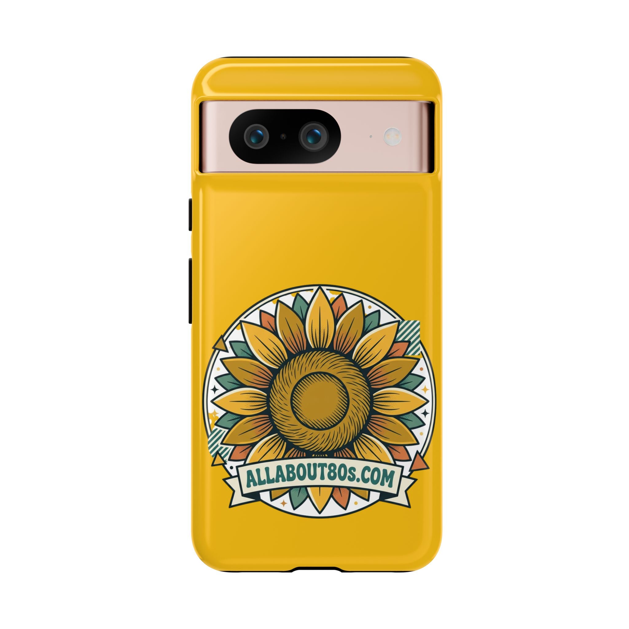 Sunflower Logo Phone Case — AllAbout80s.com Yellow Protective Cover