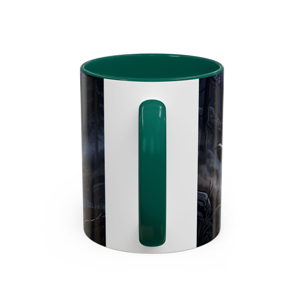 Wolf Pack Nightscape Mug — 11oz/15oz Scenic Black-Interior Coffee Cup