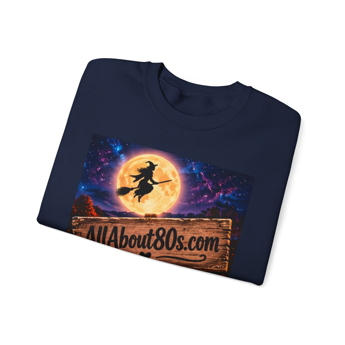 Halloween Route 66 Sweatshirt — AllAbout80s.com Pumpkin Witch Crewneck