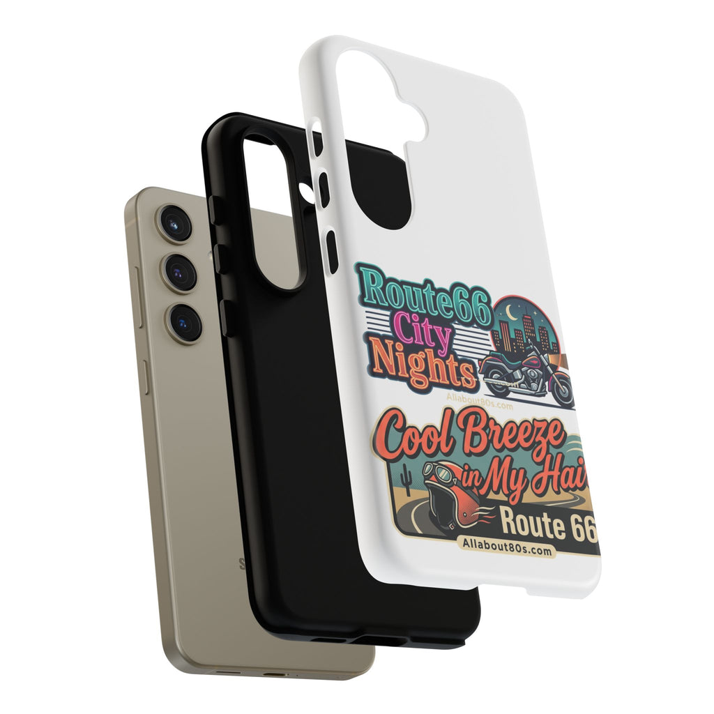 Phone Case — Route 66 City Nights Motorcycle Design