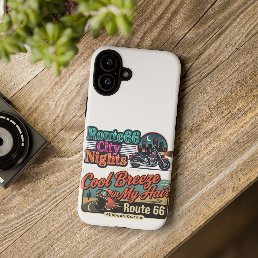 Phone Case — Route 66 City Nights Motorcycle Design