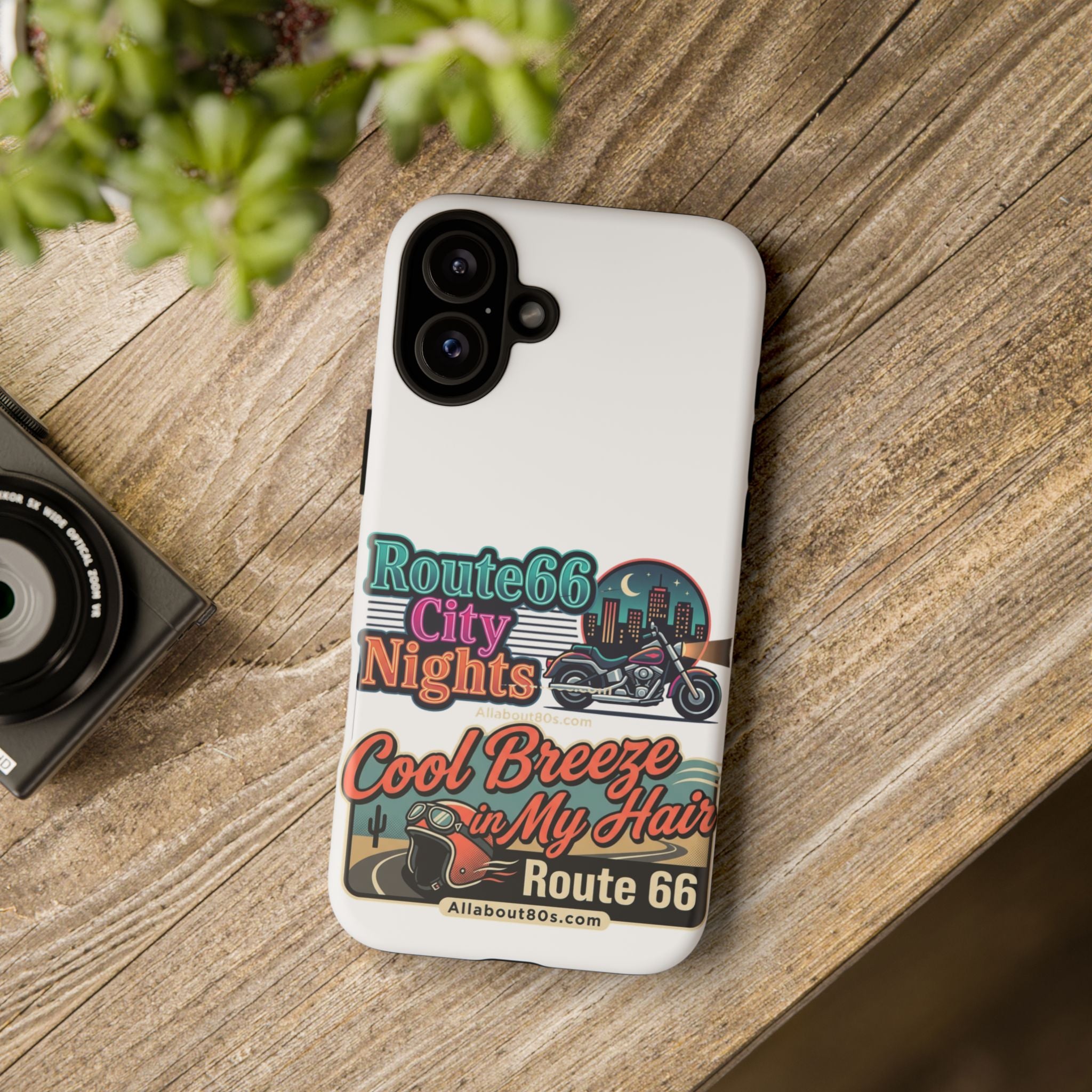 Phone Case — Route 66 City Nights Motorcycle Design
