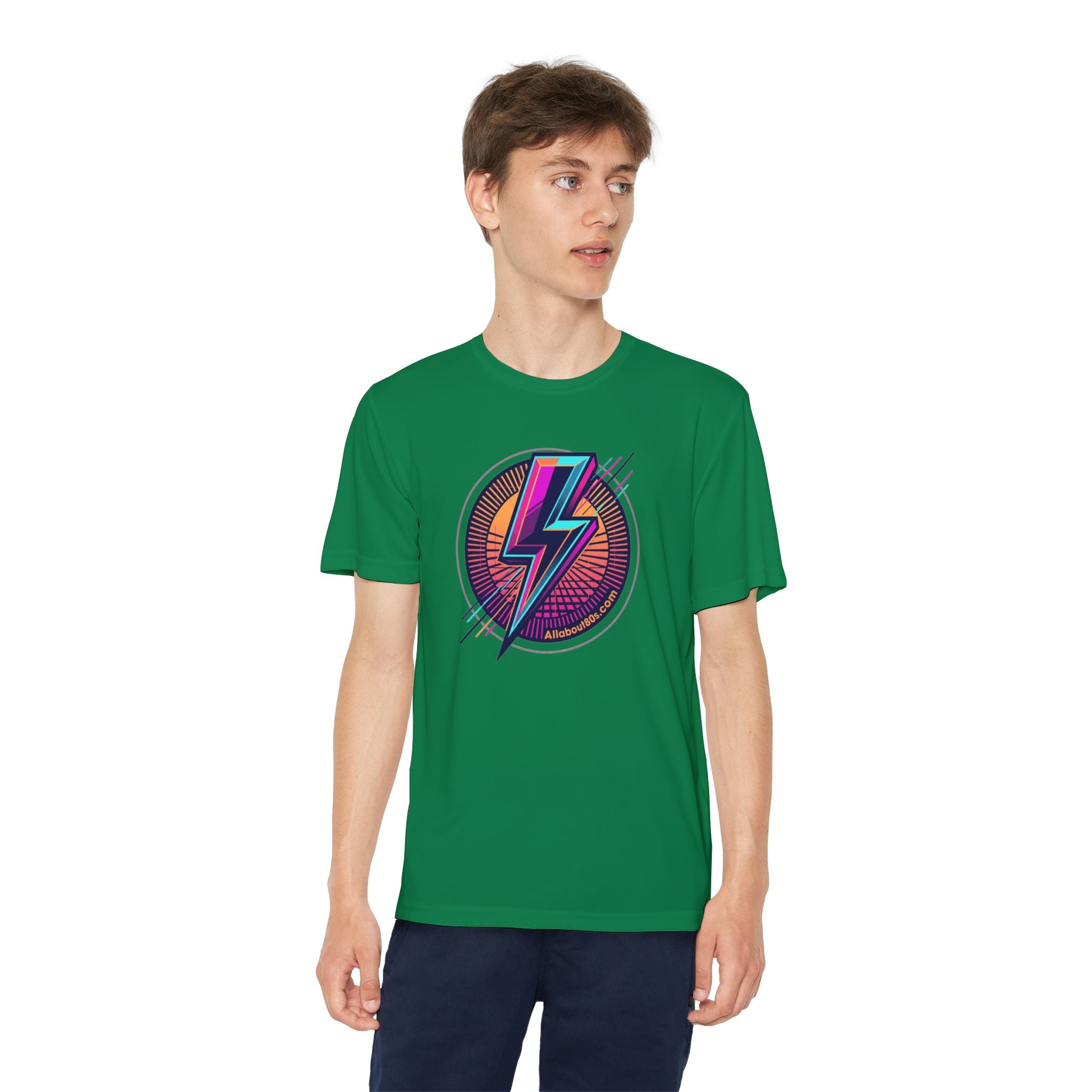 Youth Lightning Bolt Tee – Retro 80s AllAbout80s.com Graphic Shirt