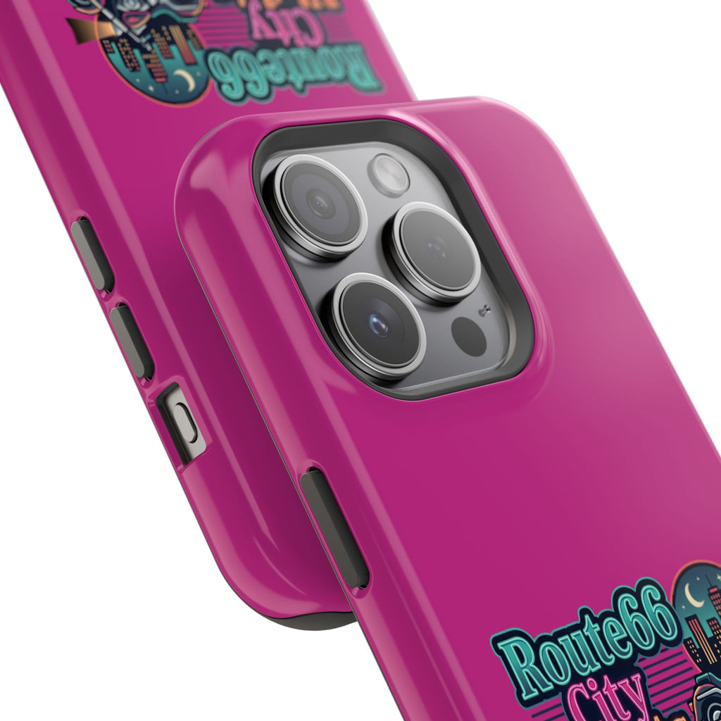 Phone Case — 'Route 66 City Nights' Magnetic Impact-Resistant Case