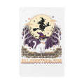 Halloween Cat Witch Waffle Weave Kitchen Towel