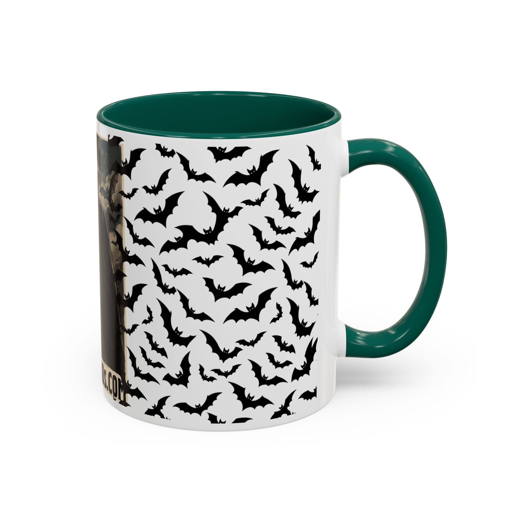 Vampire Dracula Bat Pattern Coffee Mug – Gothic Halloween 11oz/15oz