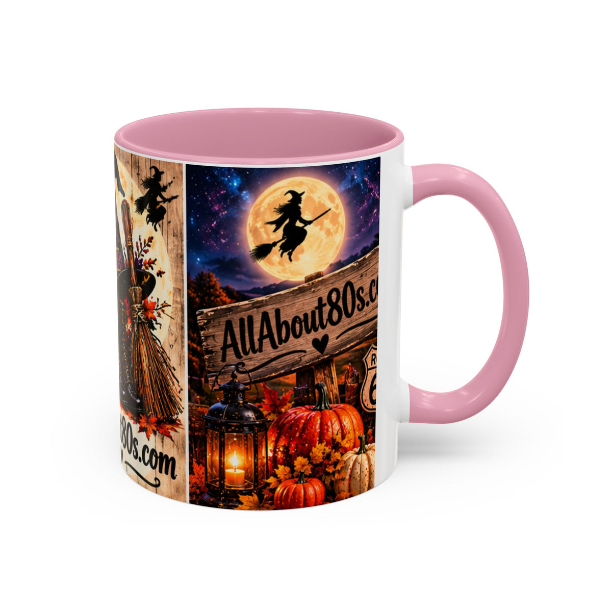 Halloween Witch Scene Coffee Mug — AllAbout80s.com Pumpkin & Moon 11oz/15oz